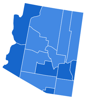Map of election results by county