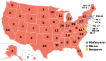 Electoral map, 1972 election