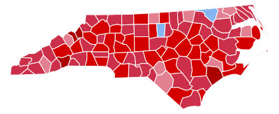 North Carolina Presidential Election Results 1972.svg