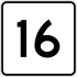 Route 16 marker