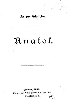 Arthur Schnitzler - Anatol, Berlin 1893.jpg