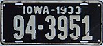 1933 Iowa passenger license plate.jpg