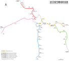 Map of Wuhan Metropolitan Area intercity railways