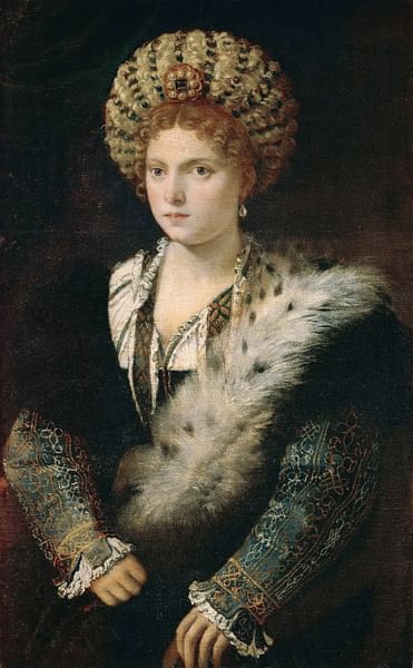 Portrait of Isabella d'Este (by Titian, Public Domain)