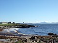 Looking north from Port Charlotte across the loch to Jura
