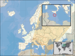 Location of Malta on the European continent