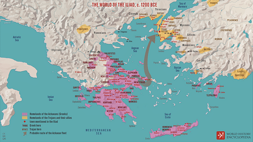 The World of the Iliad, c. 1200 BCE