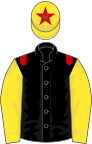 Black, red epaulettes, yellow sleeves, yellow cap, red star