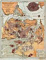 1859 map showing the volcanoes and lava flows.