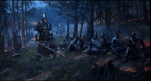Germanic Warriors with Captured Soldiers