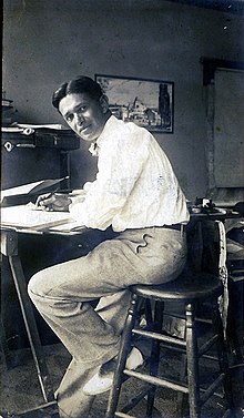 Vh nellenbogen at his drafting table.jpg