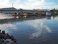 The former swing bridge over the Ontonagon River in Ontonagon (now removed).