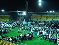 The end of The Police concert on 17 January 2008