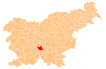 The location of the Municipality of Velike Lašče