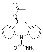 Eslicarbazepine acetate structure.svg