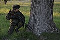 Romainan soldier during an exercise
