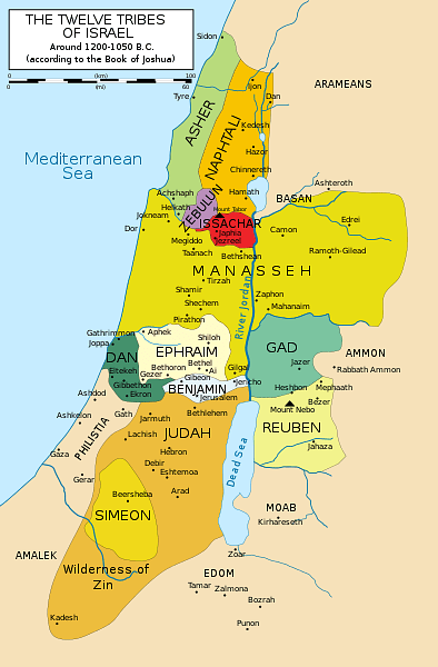 Territories Allotted to the Twelve Tribes of Israel