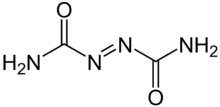 Skeletal formula of azodicarbonamide