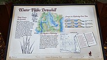 A placard explaining the history of the lake