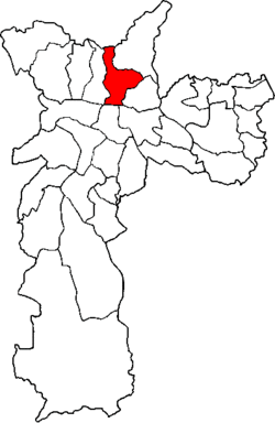 Location of the Subprefecture of Santana-Tucuruvi in São Paulo