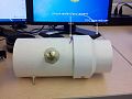 pvc pipe reducer was glued to the end