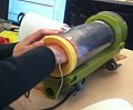 Testing the Blood Cooler make out of green vacuum cleaner