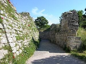 Walls of the excavated city of Troy