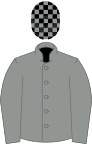 Grey, grey and black check cap