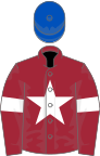 Maroon, white star and armlet, royal blue cap