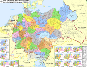 Nazi Party administrative divisions of the Greater German Reich, 1944